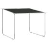 Outsunny 3 x 3(m) Mobile Pergola, Lean to Garden Gazebo with Wheels, UV-Resistant Canopy and Sandbags, Outdoor Sun Shade Shelter for Porch, Patio, Deck, Grey