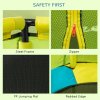 ZONEKIZ Kids Trampoline for Toddlers with Enclosure Safety Net, 4.6FT Hexageon Outdoor Indoor Jumper for Children 1-6 Years Old, Yellow