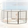 PawHut Dog Pen, 2 Panel Puppy Pen, Portable, Detachable, For Medium Dogs, 60cm Tall, Black