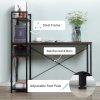 HOMCOM Computer Desk with Storage Shelves on Left or Right, Industrial Reversible Writing Desk for Home Office, Study, Easy Assembly, 120 x 64 x 121cm