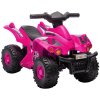 AIYAPLAY 6V Electric Quad Bike for Kids, Kids Electric Car Ride on ATV with Music, Forward Function, for Ages 2-6 Years, Pink