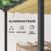 Outsunny 3 x 3(m) Pergola with Retractable Roof, Aluminium Frame Garden Gazebo Canopy Outdoor Sun Shade Shelter for Grill, Patio, Deck, Khaki
