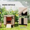 PawHut Rabbit Hutch Cover, Guinea Pig Hutch Cover, for Model X-D2-0047 & Similar Models, 43 x 52 x 37cm, Brown
