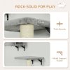 PawHut Cat Wall Shelves, 6-Piece Cat Wall Furniture Set with Condo, Platforms, Sisal Scratching Post, Bed and Toy Ball, for Climbing, Sleeping, Playing, Grey