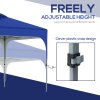 Outsunny 3 x 3(M) Pop Up Gazebo, UPF 50+ Foldable Canopy Tent with Wheeled Carrybag, 4 Leg Weight Bags, Height Adjustable Marquee Shelter 1 person easy setup for Outdoor Garden Patio Party, Blue