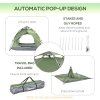 Outsunny 3 Person Camping Tent, Instant Pop Up Tent, Dome Tent with Sewn-in Groundsheet, 2 in 1 Double Layers for Camping, Hiking, Backpacking, Green