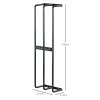 HOMCOM Towel Rack Wall Mounted, Metal Towel Rail Holds Up to 6 Large Size (150 x 100cm) Rolled Towels, 3 Bar Towel Storage for Bathroom, 21 x 12 x 74cm, Black