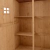 Outsunny Wooden Garden Shed with Two Windows, Tool Storage Cabinet, Outdoor Double Door Organizer 127.5L x 50W x 164H cm, Natural