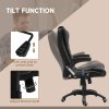 Vinsetto Office Chair, Ergonomic Fabric Desk Chair with 6-Point Massage and Back Heated, Arms, Lumbar Support, Black