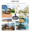 Outsunny 14 kg Round Garden Parasol Base Holder Decorative Resin Umbrella Stand with Adjustable Coupler for Outdoor Patio Market, Bronze Tone
