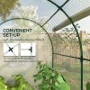 Outsunny Walk in Polytunnel Greenhouse, Tomato Greenhouse with Roll-up Window and Door, PE Cover, Steel Frame for Garden, 1.8 x 1.8 x 2 m, White