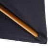 Outsunny 2 x 3m Wooden Garden Parasol Umbrella Outdoor Sun Shade Canopy, Table Market Umbrella with Vent, 38 mm Pole, Rope Pulley Mechanism, Black