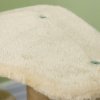 Pet Steps for Bed and Sofa Dog Cat Stairs w/ Scratching Tickling Post, Beige