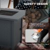 Outsunny Rattan-style Propane Gas Fire Pit Table with 40,000 BTU Burner, Square Smokeless Firepit Patio Heater with Thermocouple, Lava Rocks, Waterproof Cover, Spark Guard and Lid, Grey