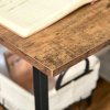 HOMCOM Computer Desk with Storage, Industrial Home Office Desk with 2 Tier Shelves and Steel Frame, Computer Table for Study Room
