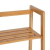 HOMCOM Bamboo Ladder Shelf, 4-Tier Bookshelf, Freestanding Bookcase for Living Room, Study, Bedroom, Home Office, 48 x 31.5 x 120cm, Natural Wood Effect
