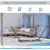 Outsunny 3.1-3.8m Adjustable Universal Hammock Stand Metal Frame Garden Camping Picnic Outdoor Patio Replacement - Stand Only