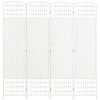HOMCOM 4 Panel Folding Room Divider, Privacy Screen, Freestanding Paravent Partition Separator for Living Room, Bedroom and Office, 160 x 170cm, White