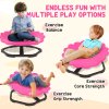 AIYAPLAY Kids Spinning Chair for Autism, Sensory Swivel Chair for ADHD Children, Flower Shaped Sit and Spin Wobble Chair with Metal Base & Non-Slip, Sensory Balance Toy for 3-8 Years Old, Pink