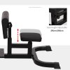 HOMCOM Squat Bench Trainer Sit Up Machine Multifunctional Equipment Abdomen and Leg Strength Indoor Household Fitness Device Black