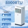 HOMCOM 5000 BTU Air Conditioning Unit, 3-in-1 Portable Air Conditioner, Dehumidifier, Cooling Fan with 2 Speeds, 24H Timer, Remote Control, Digital Display, Window Venting Kit, 18m²