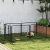 PawHut Dog Pen 6 Panels Puppy Pen Heavy Duty Pet Playpen for Indoor Outdoor for Dogs, Rabbits, Ducks 60cm High