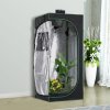 Outsunny Grow Tent Reflective Mylar Hydroponic with Adjustable Vents and Floor Tray for Indoor Plant Growing, 60 x 60 x 140 cm (24.5