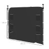 Outsunny Gazebo Side Panel, Canopy Sidewall Panel with 4 Mesh Bags and 2 Storage Pockets for 3 x 3 m Straight Leg Pop Up Gazebos, 1 Pack Sidewall Only, Black