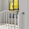 PawHut Pressure Fit Dog Stair Gate No Drilling Safety Gate Auto Close for Doorways, Hallways, 74-100cm Adjustable, 78cm Tall, White