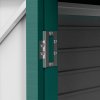 Outsunny 8 x 4FT Garden Shed, Galvanised Metal Shed, Easy to Assemble, Outdoor Tool Storage Shed with Pent Roof, Lockable Door and 2 Vents, Green