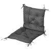 Outsunny Set of 2 Garden Chair Cushions 50W x 98L x 8D cm Comfortable Seat Pad with Backrest for Sunbeds, Rocking Chairs, Loungers for Outdoor & Indoor Use, Dark Grey