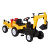 HOMCOM Kids Pedal Go Kart Children Ride On Digger Tractor Toy Car Excavator For 3 - 6 Years