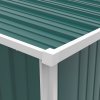 Outsunny 5ft x 3ft Lean to Garden Shed, Metal Outdoor Storage Shed with Single Lockable Door, Tool Storage Shed for Garden, Patio, Green