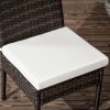 Outsunny 4 Pieces PE Rattan Garden Chairs with Cushion, Patio Wicker Dining Chairs with Backrest for Patio, Deck, Garden, Brown