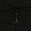 Outsunny 2 x 3(m) Garden Parasol Umbrella, Rectangular Outdoor Market Umbrella Sun Shade with Crank & Push Button Tilt, 6 Ribs, Aluminium Pole, Black