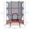 HOMCOM 6FT Kids Trampoline for Toddlers with Safety Net Enclosure Outdoor Indoor for Age 3-10 Years, Blue