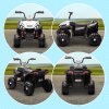 AIYAPLAY Kids Quadbike, 12V Electric Ride on ATV with 4 Wheels Spring Suspension, LED Light, Music, MP3, 5KM/H Battery Powered, for Ages 3-5 Years, White
