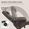 HOMCOM Massage Recliner Chair, PU Leather Upholstered Armchair with Adjustable Backrest,  Footrest, Remote Control, Hidden Storage and Charger for Living Room, Bedroom, Dark Brown
