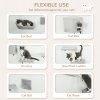 PawHut Cat Wall Shelves, 6-Piece Cat Wall Furniture Set with Condo, Platforms, Sisal Scratching Post, Bed and Toy Ball, for Climbing, Sleeping, Playing, Grey