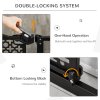 PawHut 74-105 cm Pressure Fit Safety Gate for Doorways and Staircases, Dog Gate, Pet Barrier for Hallways with Auto Close, Double Locking, 2 Extensions