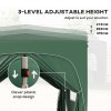 Outsunny 3 x 3(m) Pop Up Gazebo with Sides and Carry Bag, UPF50+, Height Adjustable Party Tent Instant Event Shelter for Garden, Outdoor, Patio, Dark Green
