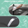 PawHut Cooling Raised Dog Bed, Elevated Pet Bed with Breathable Mesh, UV Protection Canopy, Foot Pads, for Indoor Outdoor, Medium, Large Dogs, 91 x 76 x 89cm - Light Grey