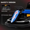 HOMCOM Kids Bumper Car 360° Rotation Spin Waltzer Car 6V Electric Ride On Car with Bumper Protector, 2 Speeds, Music, Lights for 18-48 Months - Black