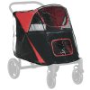PawHut Dog Stroller Rain Cover, Cover for Dog Pram Stroller, Buggy for Large, Medium Dogs w/ Rear Entry