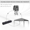 Outsunny 3 x 3M Garden Pop Up Gazebo Height Adjustable Marquee Party Tent Wedding Canopy with Carrying Bag, Grey