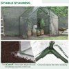Outsunny Walk In PVC Greenhouse Garden Outdoor Flower Planter Steel Frame w/ Zipped Door & Window 180 x 100 x 168CM Clear
