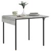 HOMCOM Folding Dining Table, Extendable Kitchen Table for Small Space, Drop Leaf Table for 2-4 People, Grey