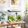 PawHut Aquarium, 28L Glass Fish Tank with Filter, LED Lighting, Water Pump, for Bettas, Guppies, Mini Parrot Fishes, Shrimp, Goldfish, 38 x 26 x 39.5cm