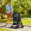 PawHut Dog Pram Dog Stroller 3 in 1 Pet Pushchair Detachable Design with Universal Wheels, Brake for Small Miniature Dogs - Black