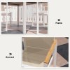 Outsunny 5 Piece Garden Table and Chairs, Outdoor Dining Set with Tempered Glass Table Top, 4 Armchairs with High Backrest, 4 Seater Garden Furniture Set for Deck, Balcony
